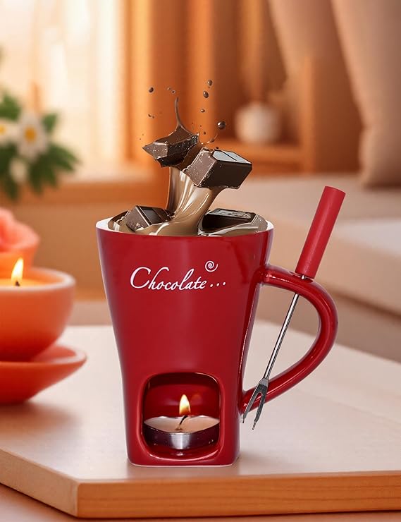Chávena de fondue de chocolate
